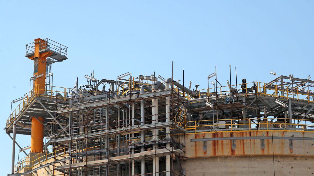 Fotografía de archivo del yacimiento de gas natural South Pars-North Dome, en Bushehr (Irán). EP.