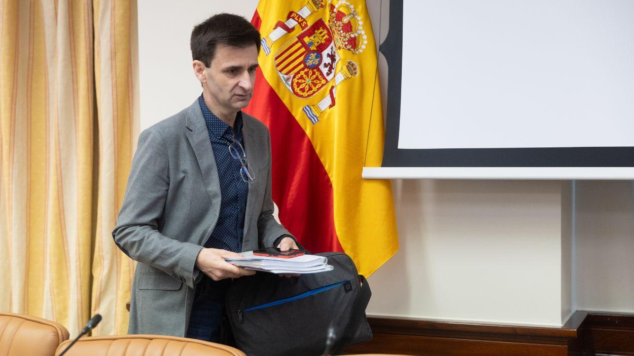 El presidente del Consejo de Administración de la Corporación RTVE, José Pablo López, durante una sesión de la Comisión Mixta periódica de control al ente público. EP.