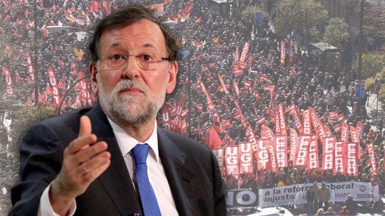 Montaje sobre Mariano Rajoy