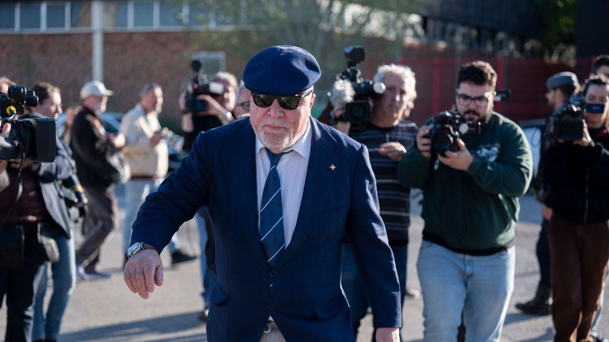 El excomisario José Manuel Villarejo durante el primer día del juicio de la Operación Kitchen, en la Audiencia Nacional. EP.