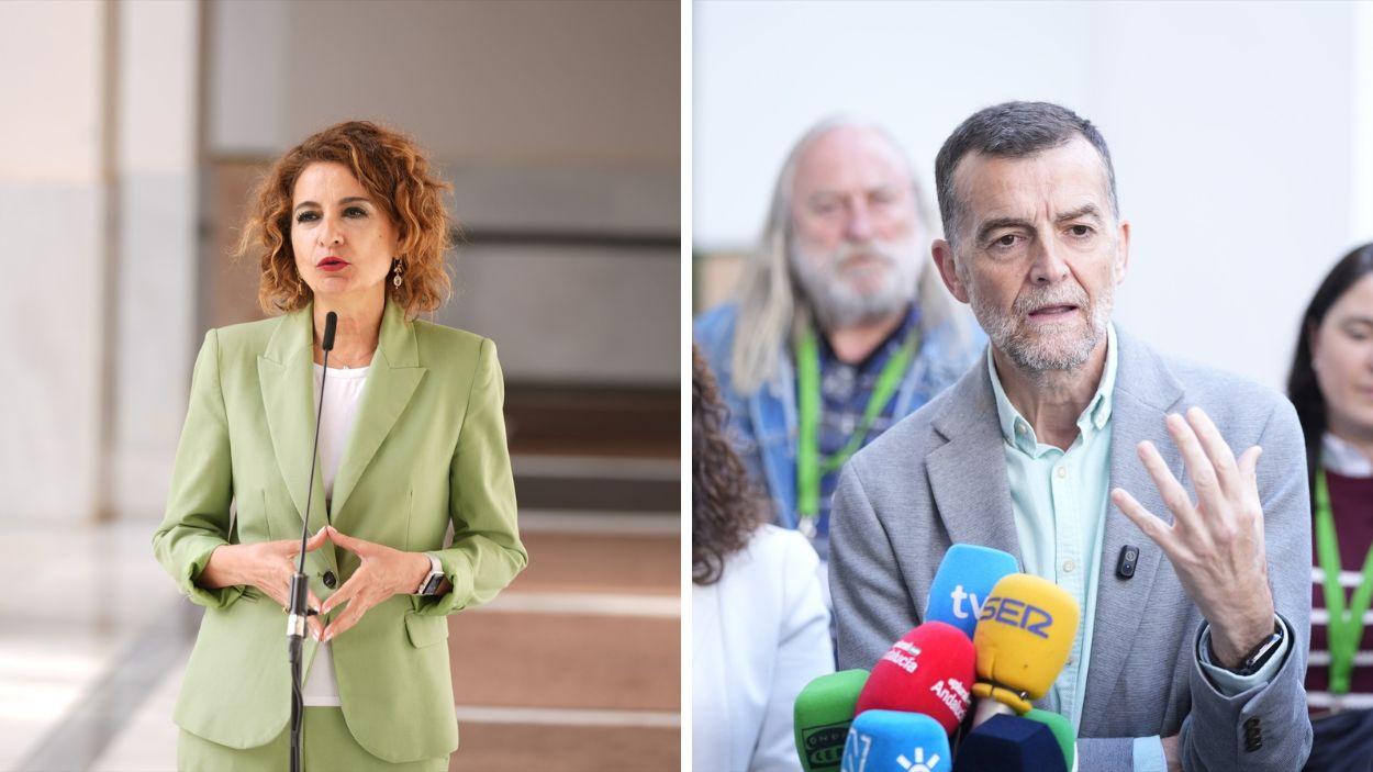 Candidata a la Presidencia de la Junta por el PSOE-A, María Jesús Montero, y candidato a la Presidencia de la Junta por la coalición Por Andalucía, Antonio Maíllo / EP