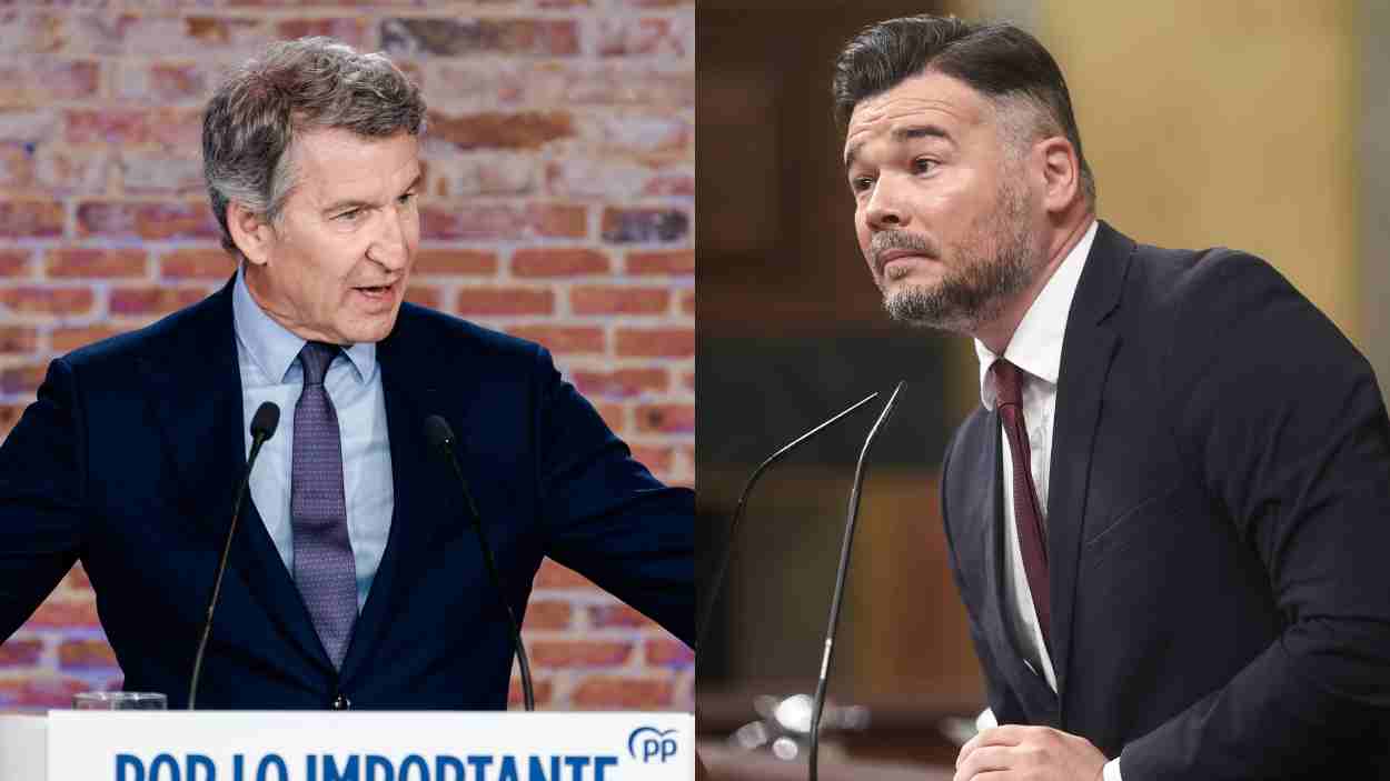 La sencilla respuesta de Rufián con la que retrata a Feijóo