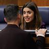 Gabriel Rufián e Irene Montero charlando en el Congreso. EP