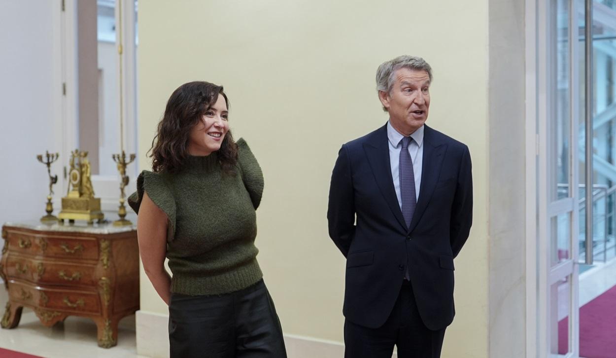 Isabel Díaz Ayuso y Alberto Núñez Feijóo. Comunidad de Madrid.