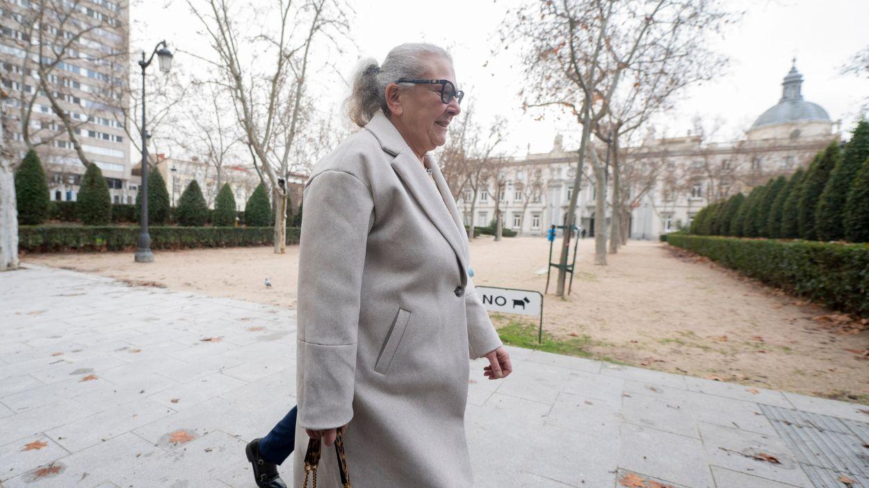 La investigada Carmen Pano a su llegada a la Audiencia Nacional para declarar por el ‘caso hidrocarburos’. EP.