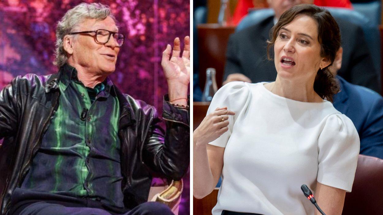 Fotomontaje del coreógrafo Nacho Duato y la presidenta de la Comunidad de Madrid, Isabel Díaz Ayuso. Elaboración propia.