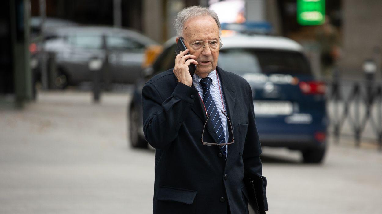 El presidente de Manos Limpias, Miguel Bernard, a su llegada a la Audiencia Nacional. EP.