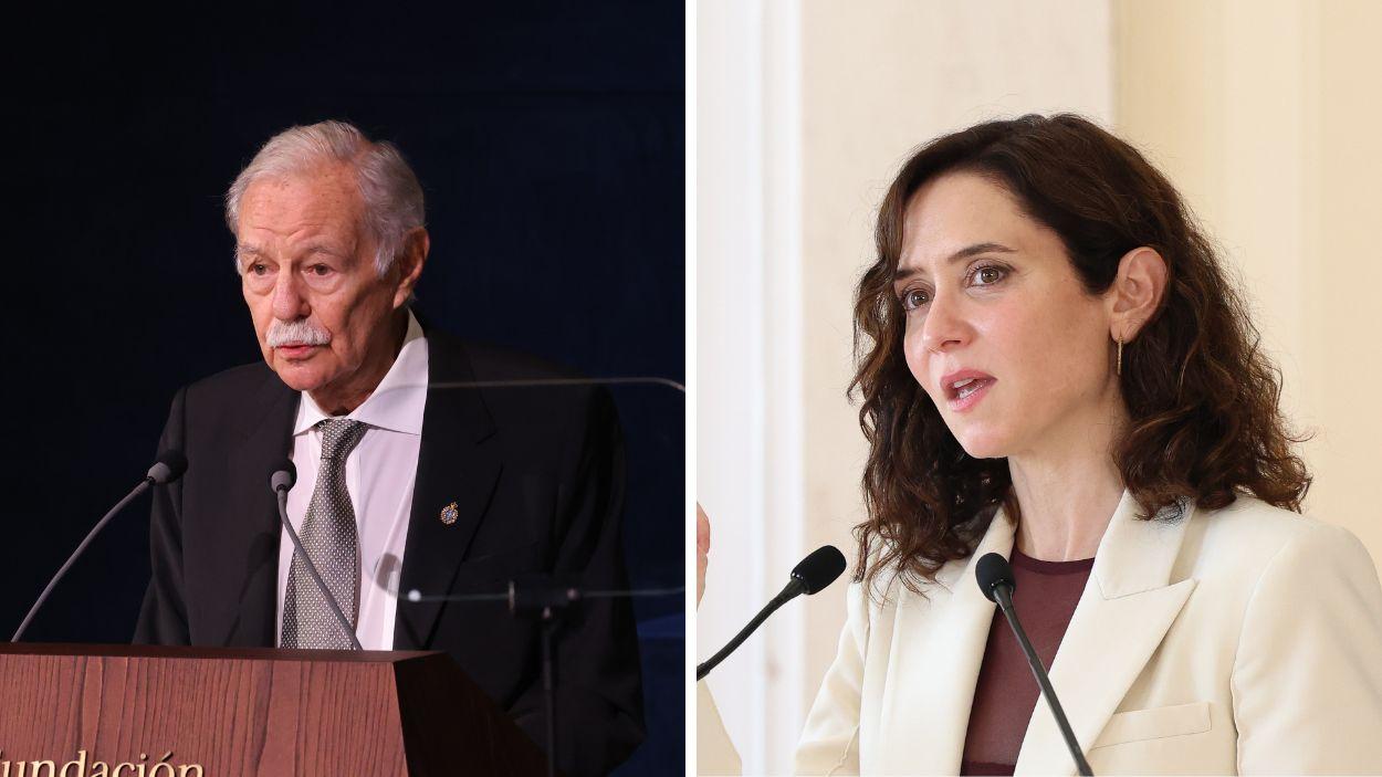 Eduardo Mendoza e Isabel Díaz Ayuso. EP.