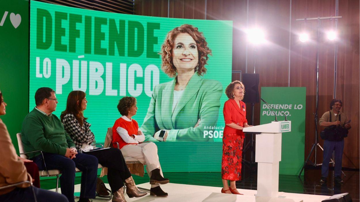 Presentación del proyecto para Sanidad de la candidata socialista, María Jesús Montero, de cara a las próximas elecciones autonómicas del 17 de mayo / EP