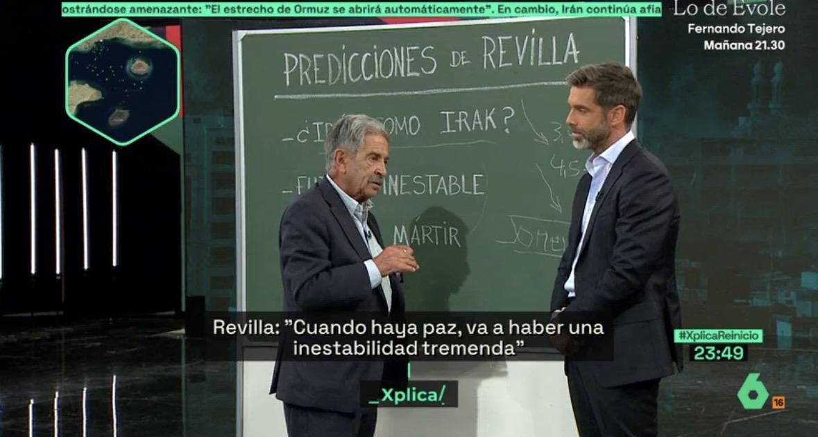 El expresidente de Cantabria, Miguel Ángel Revilla, durante su intervención en ‘laSexta Xplica’. LaSexta.