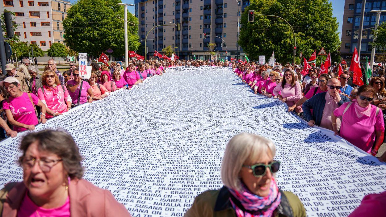 Mujeres de Amama en la manifestación de las Mareas Blancas / EP