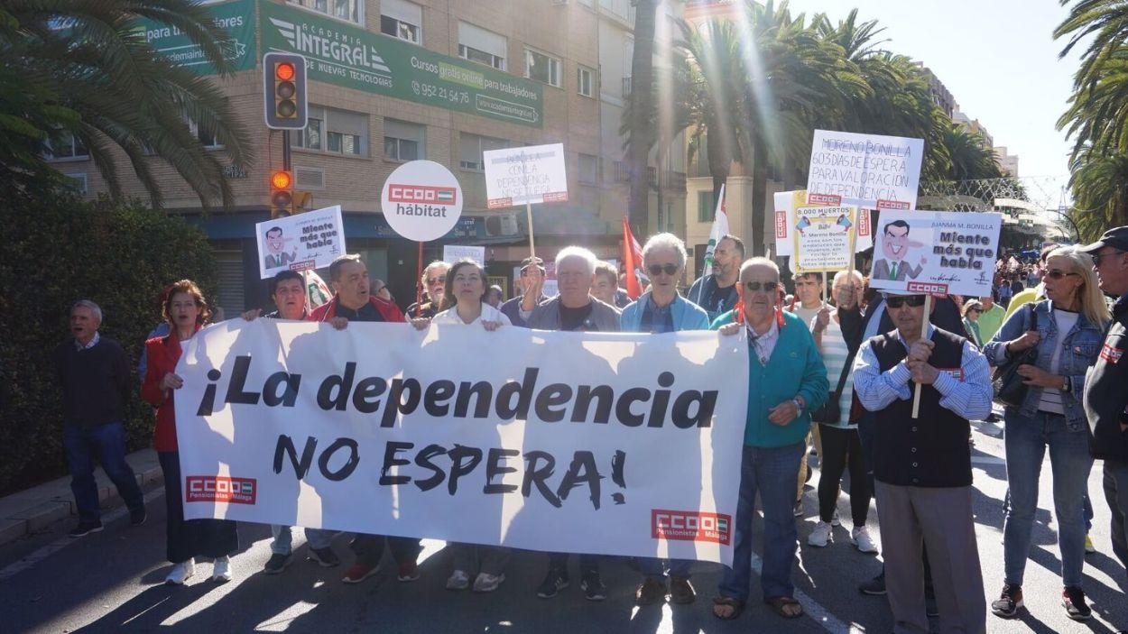 Movilización por la Dependencia en Málaga en 2024 / CCOO de Andalucía