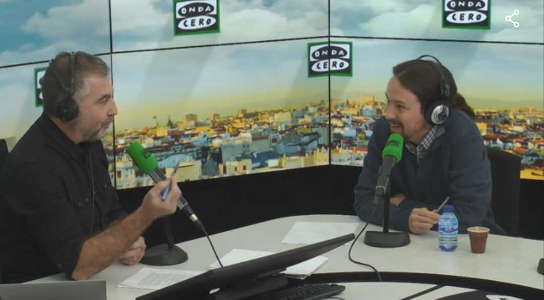 Carlos alsina entrevista a Pablo Iglesias.