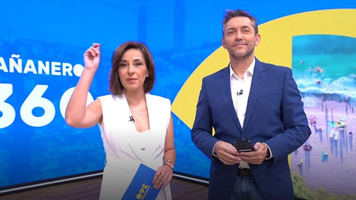 Adela González y Javier Ruiz en 'Mañaneros 360'. TVE