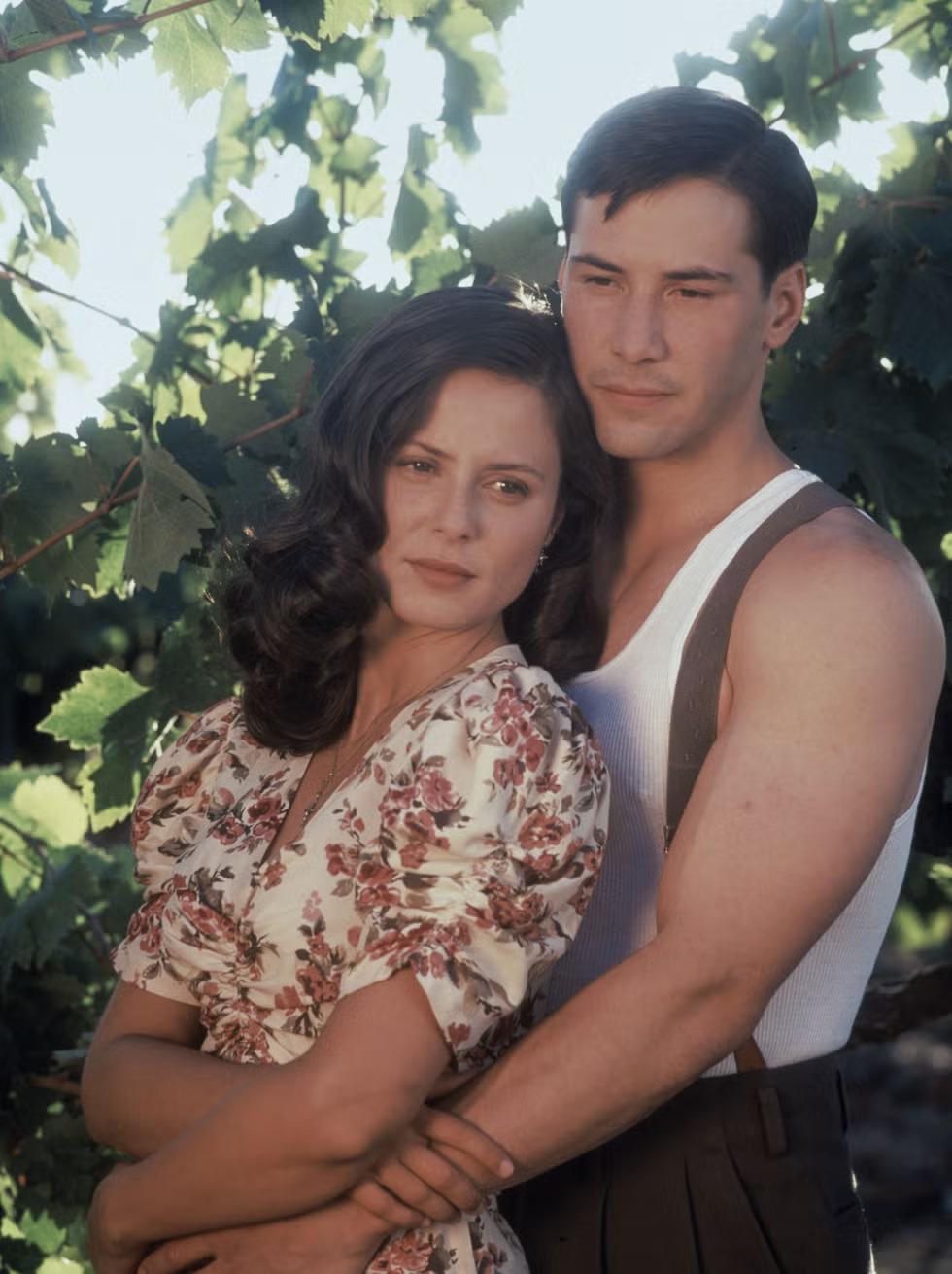 Aitana con Keanu Reeves en su película en 1995