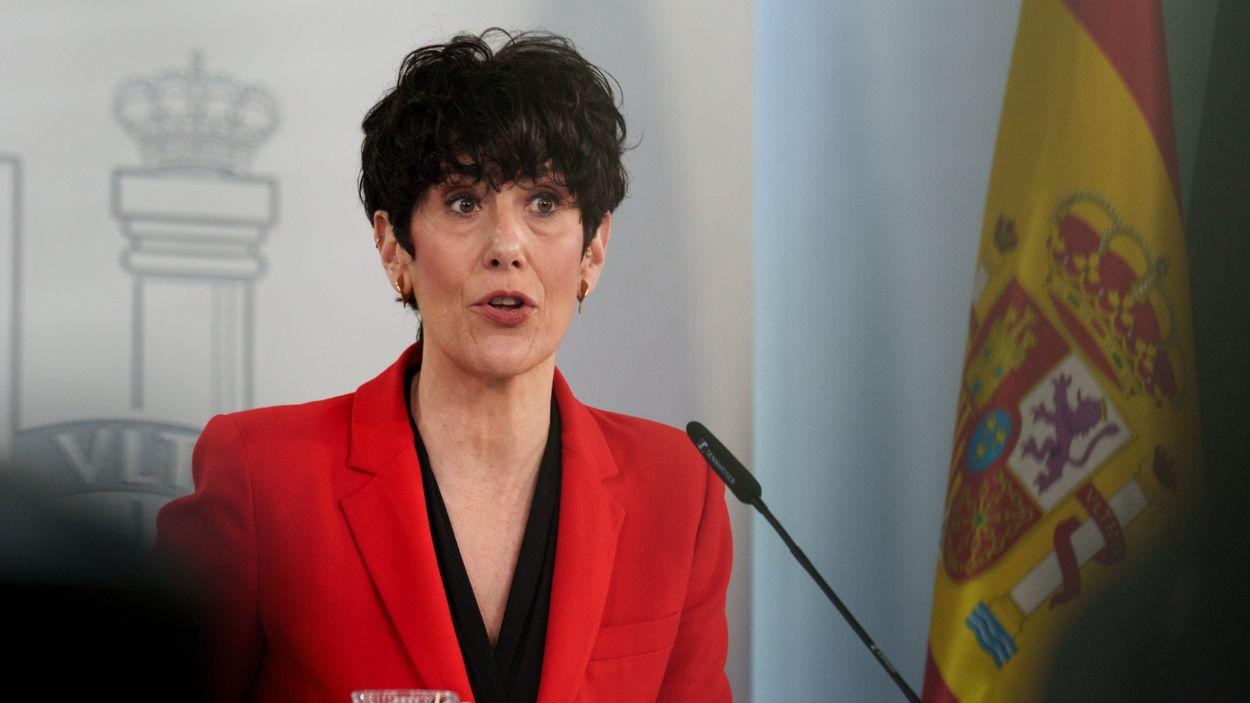 La ministra de Inclusión, Seguridad Social y Migraciones, Elma Saiz. EP.