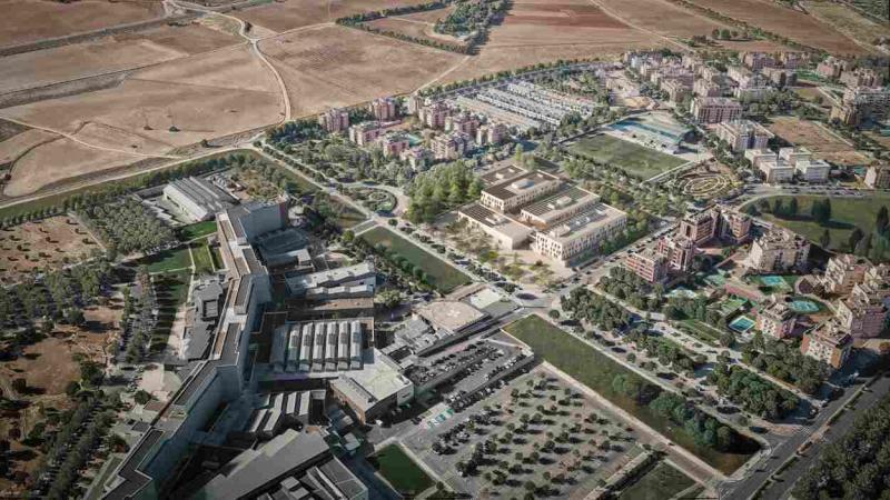 El hospital de Ciudad Real a la izquierda junto al futuro Campus Biosanitario de la UCLM. Ramón Esteve Estudio. El hospital de Ciudad Real a la izquierda junto al futuro Campus Biosanitario de la UCLM. Ramón Esteve Estudio.