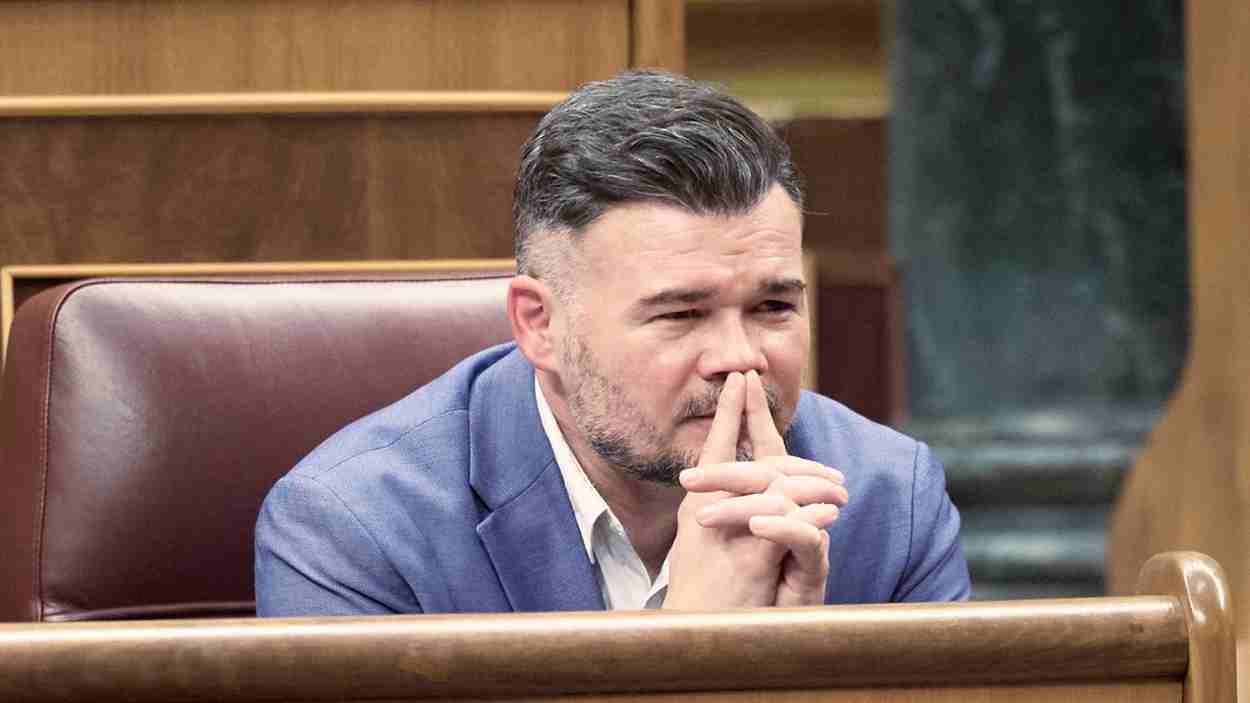 El portavoz de ERC en el Congreso de los Diputados, Gabriel Rufián. EP