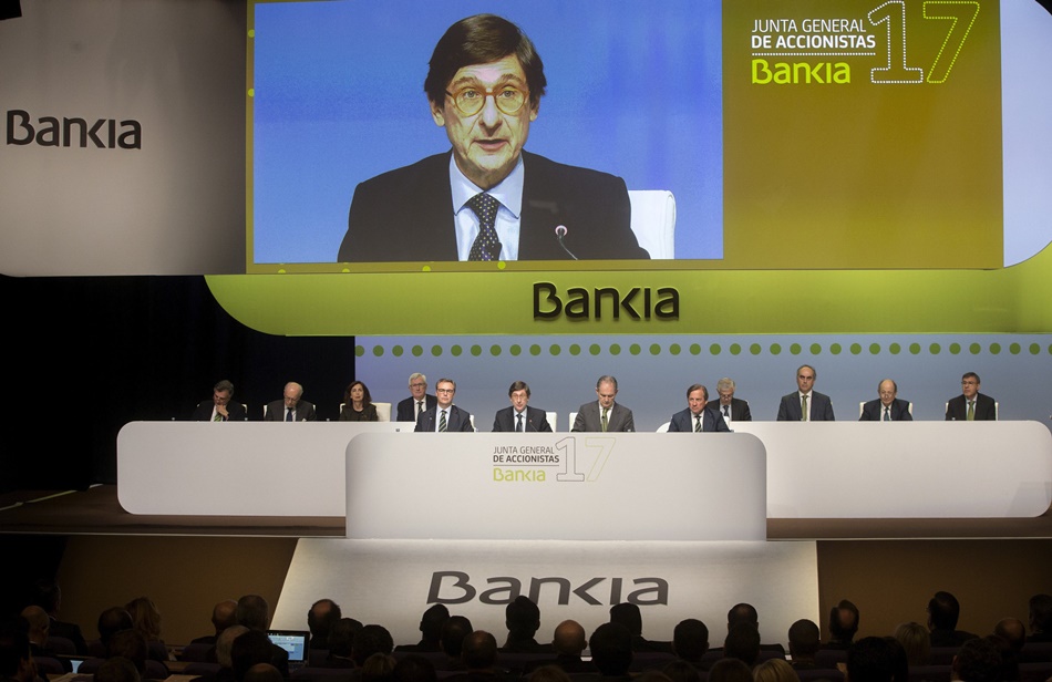 Junta de Accionistas de Bankia celebrada en Valencia.
