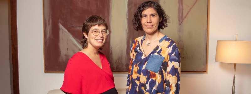 Mari Aguilera, de la Universitat de Barcelona, y Nadia Ahufinger, de la Universitat Oberta de Catalunya