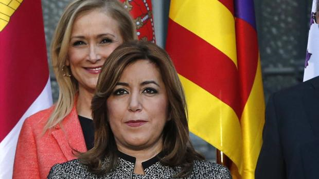 Cristina Cifuentes y Susana Díaz, en en acto institucional del 12 de Octubre.