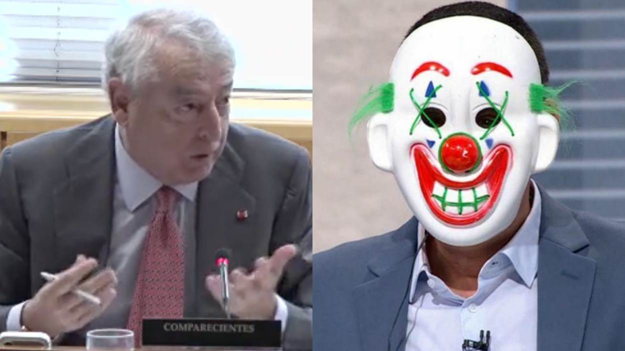 El director general de Radio Televisión Madrid, José Antonio Sánchez, y Antonio Naranjo en Telemadrid