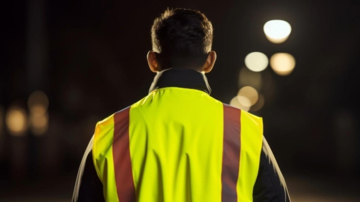 Hombre con chaleco reflectante. Ayuntamiento de Sabadell