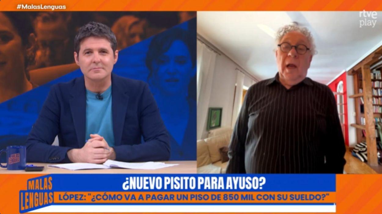 Jesús Cintora y Ernesto Ekaizer. TVE