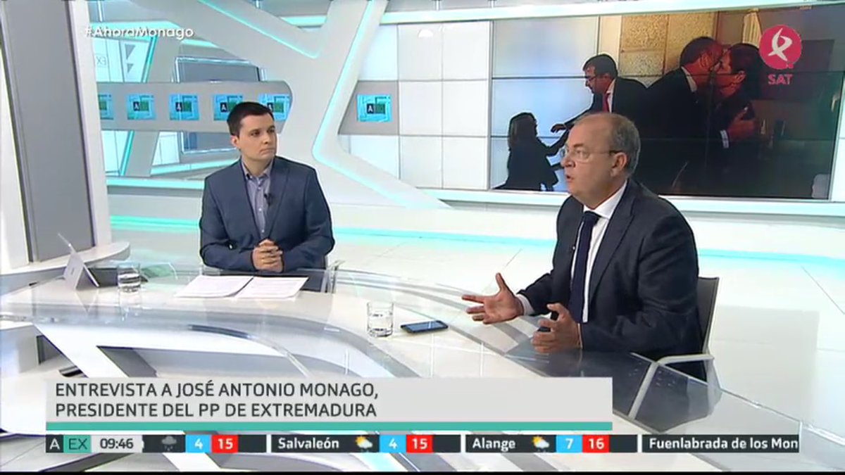 José Antonio Monago, entrevistada en 'Ahora Extremadura'.