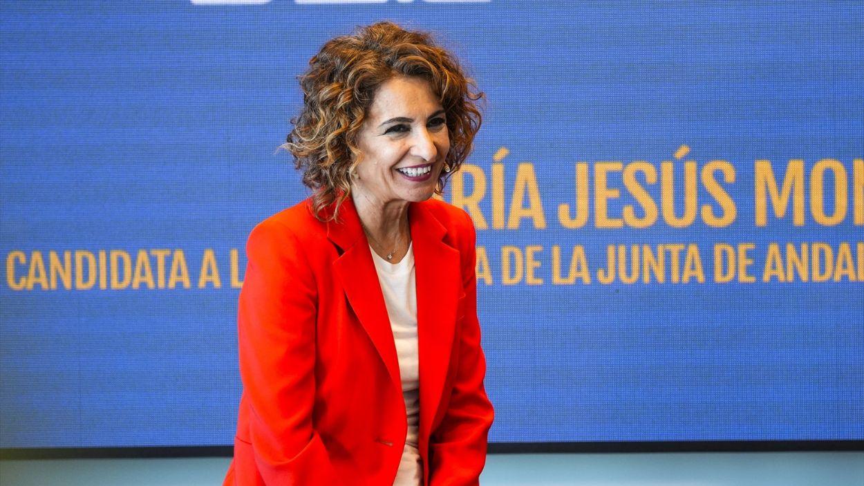 La secretaria general del PSOE-A y candidata a la Presidencia de la Junta de Andalucía, María Jesús Montero, durante el encuentro organizado por la Cadena Ser Andalucía / EP