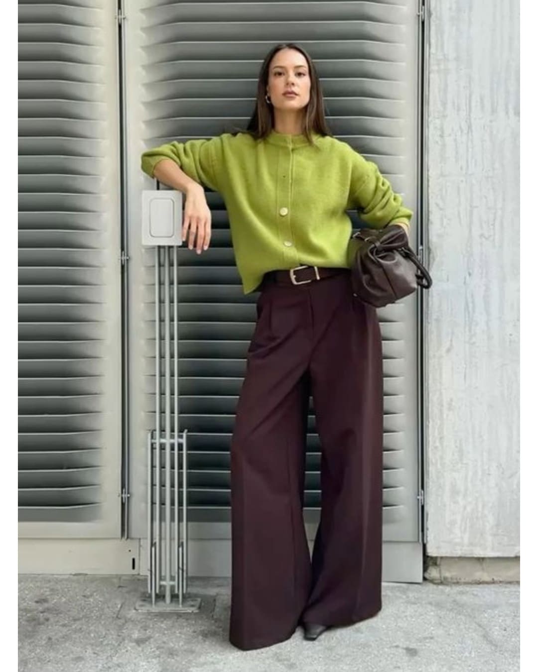 Cardigan color verde pistacho 