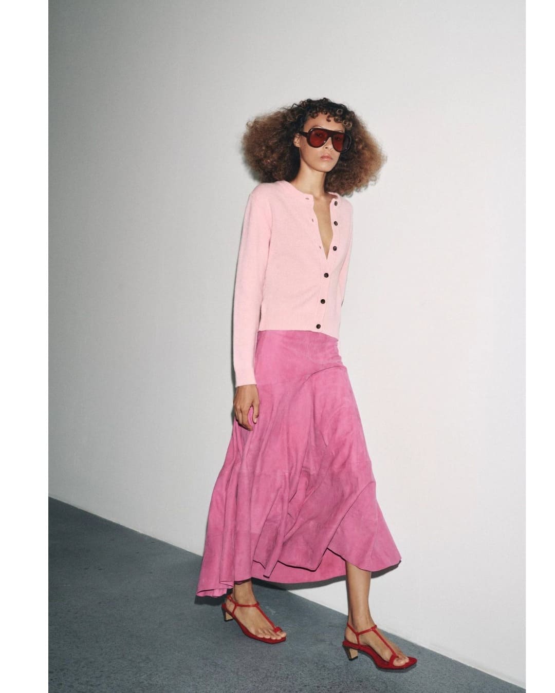 Cardigan rosa chicle