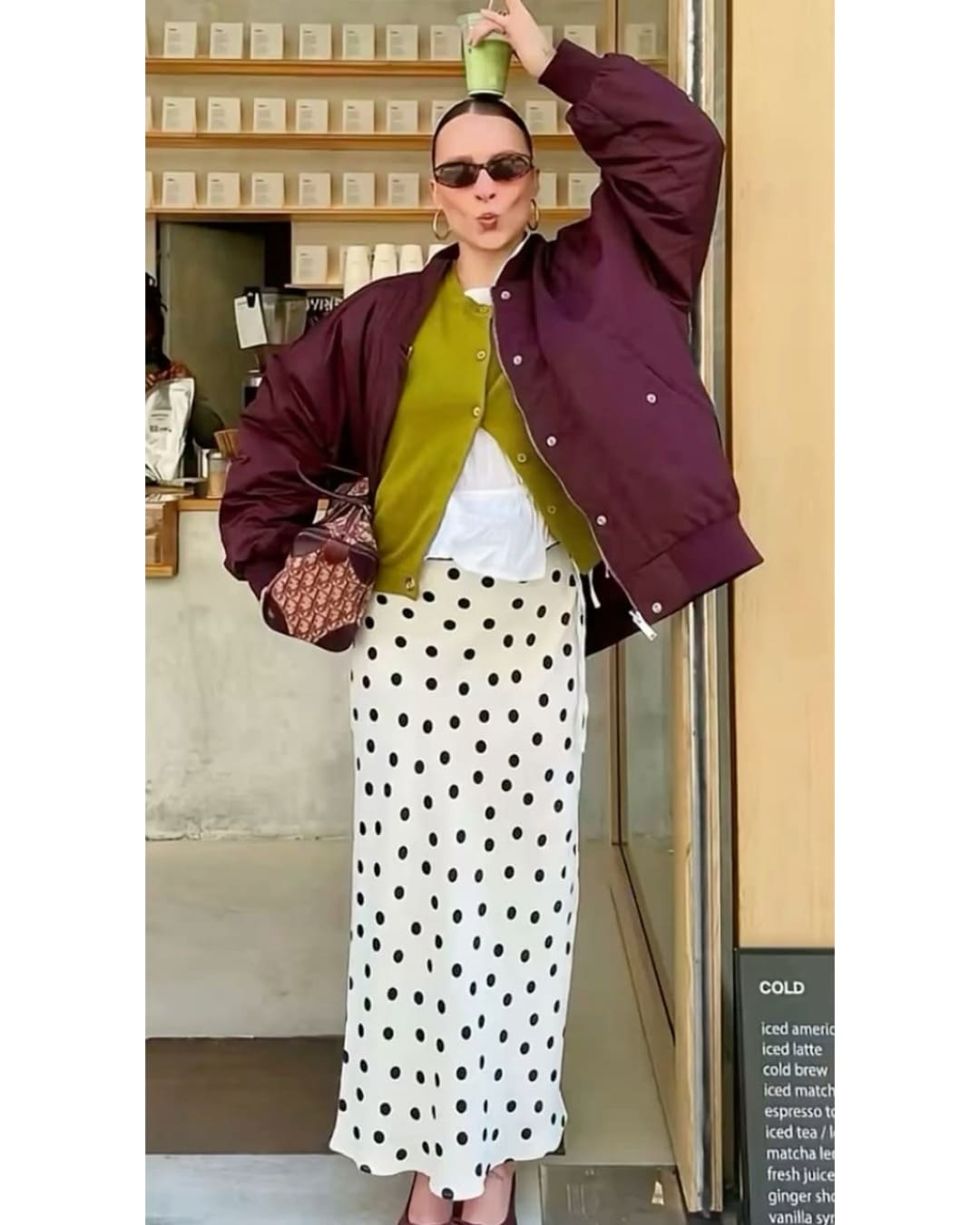 Cardigan color verde menta