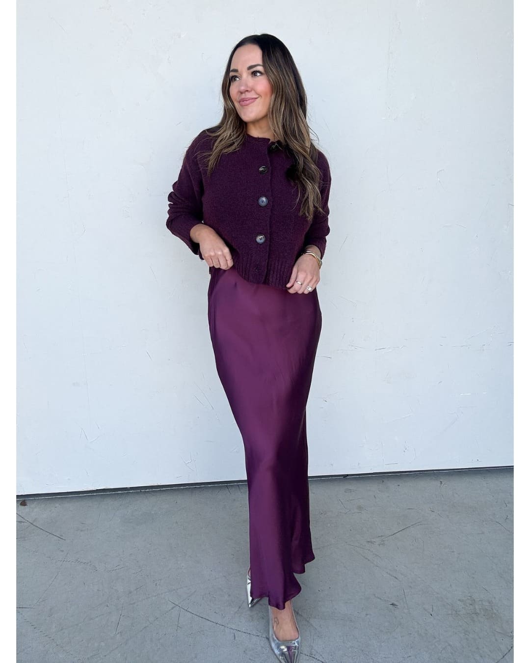 Cardigan color uva