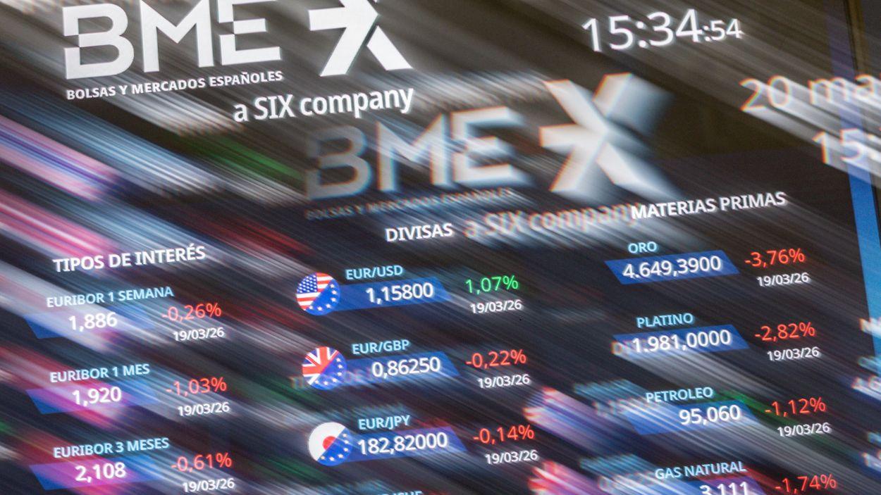 Interior del Palacio de la Bolsa de Madrid, a 20 de marzo de 2026, en Madrid (España). EP.