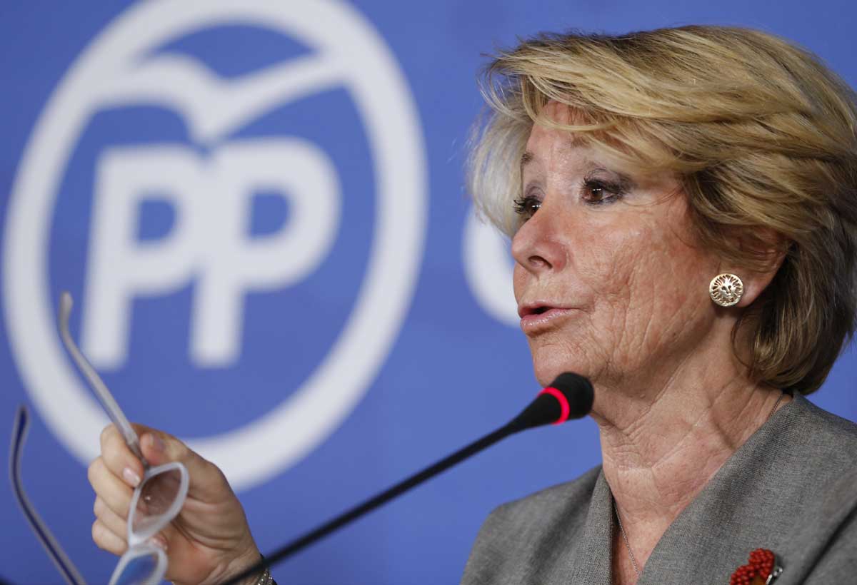 La expresidenta del PP madrileño, Esperanza Aguirre. 