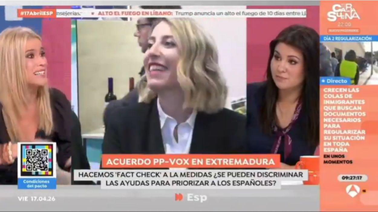 Afra Blanco en 'Espejo Público'. Atresmedia