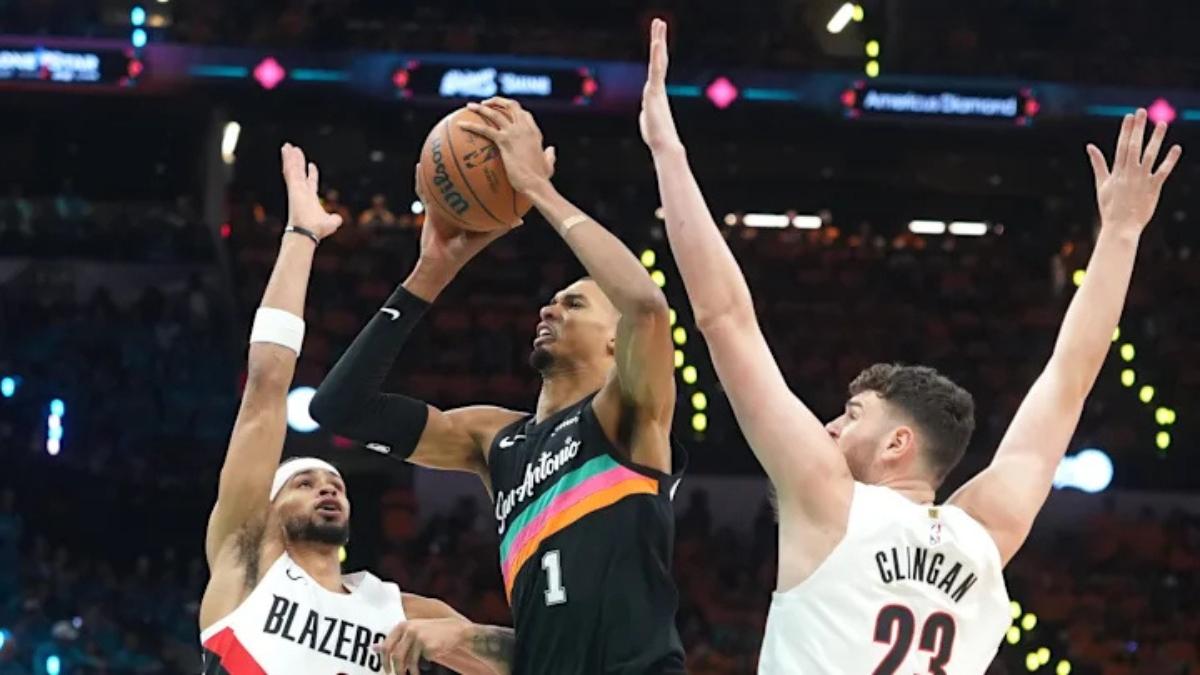 Wemby durante el partido| NBA