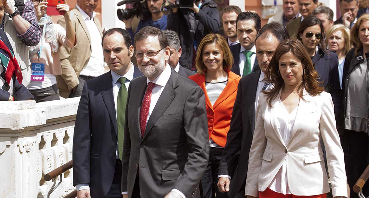 Mariano Rajoy, Rosa Romero y María Dolores de Cospedal