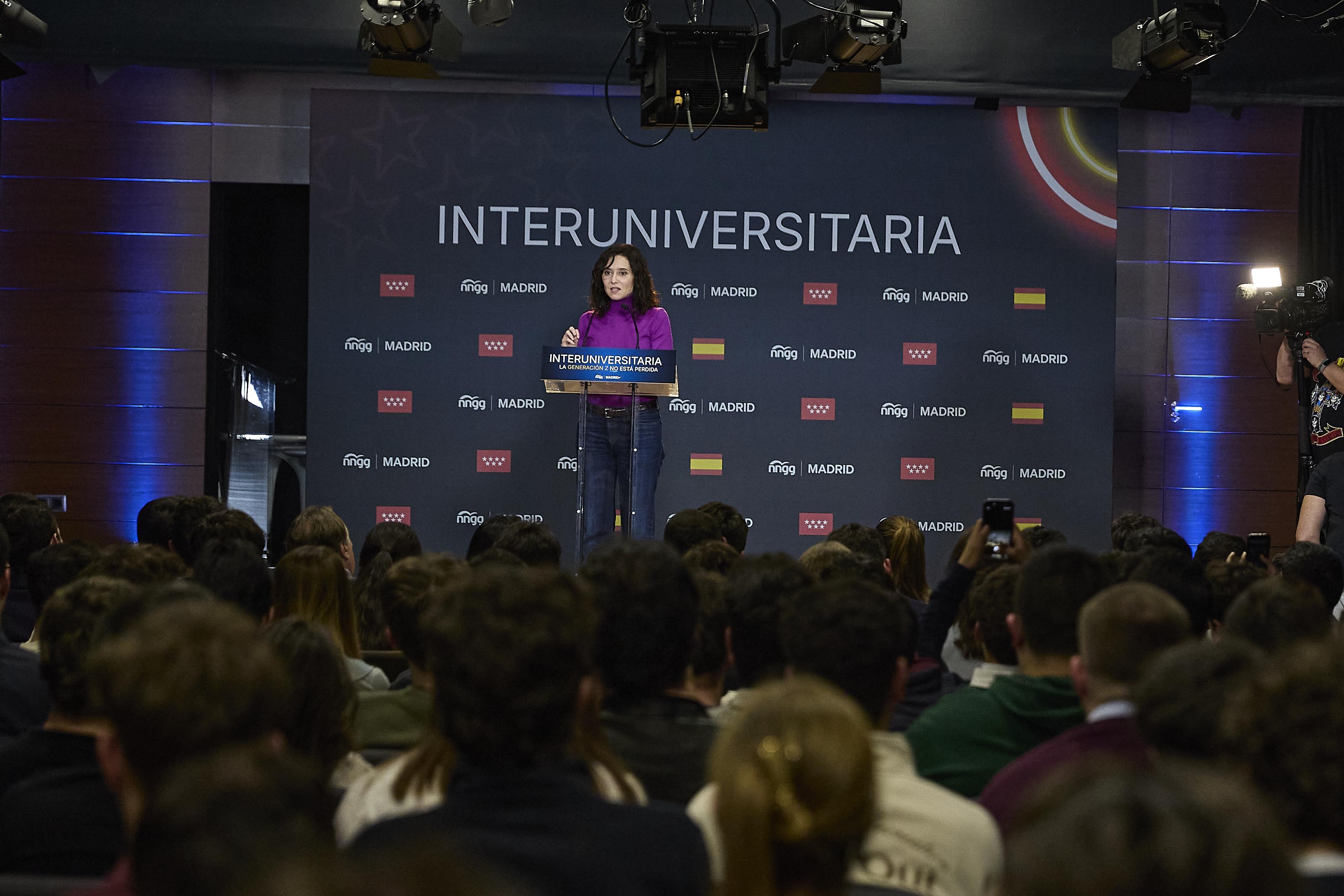 La presidenta de la Comunidad de Madrid, Isabel Díaz Ayuso. EP