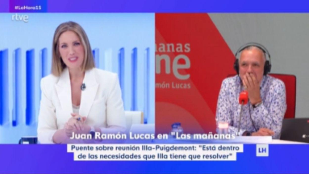 Silvia Intxaurrondo y Juan Ramón Lucas. TVE