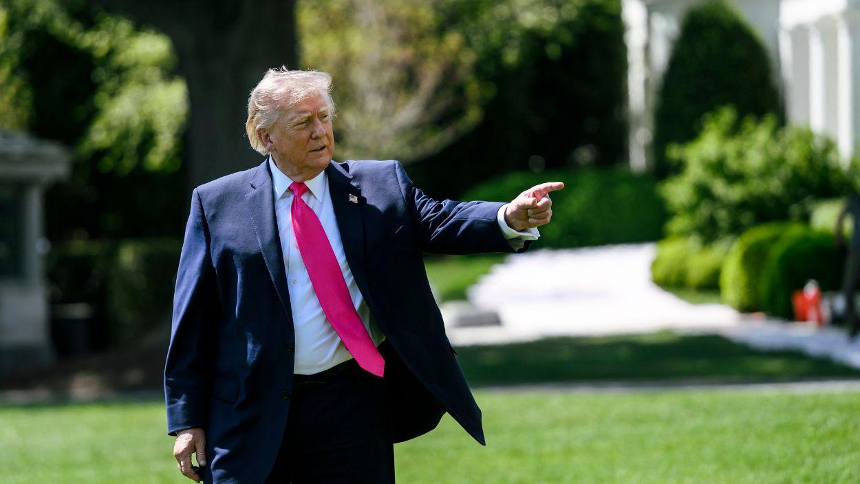 El presidente de Estados Unidos, Donald Trump, en la Casa Blanca. EP.