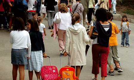 Niños en el inicio del curso escolar.