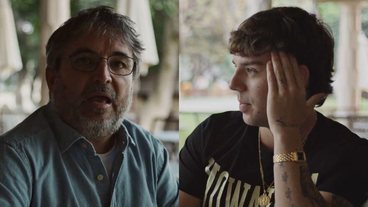 Jordi Évole y Quevedo durante la promoción de su próximo disco en Lo de Évole. EP