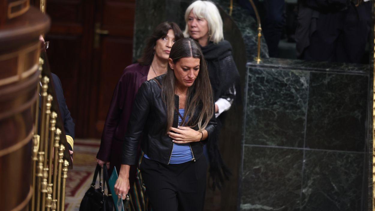 La portavoz de Junts en el Congreso, Miriam Nogueras, durante un pleno en el Congreso de los Diputados. EP