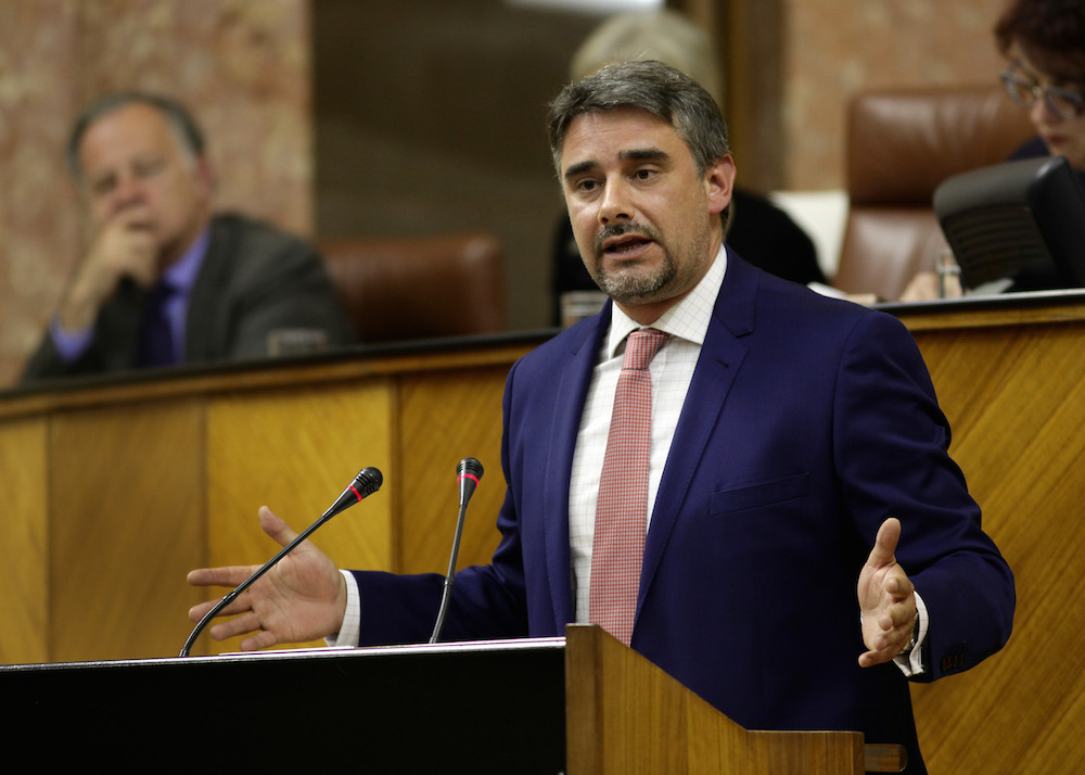 El diputado de Podemos Juan Ignacio Moreno Yagüe, este miércoles en el Parlamento.