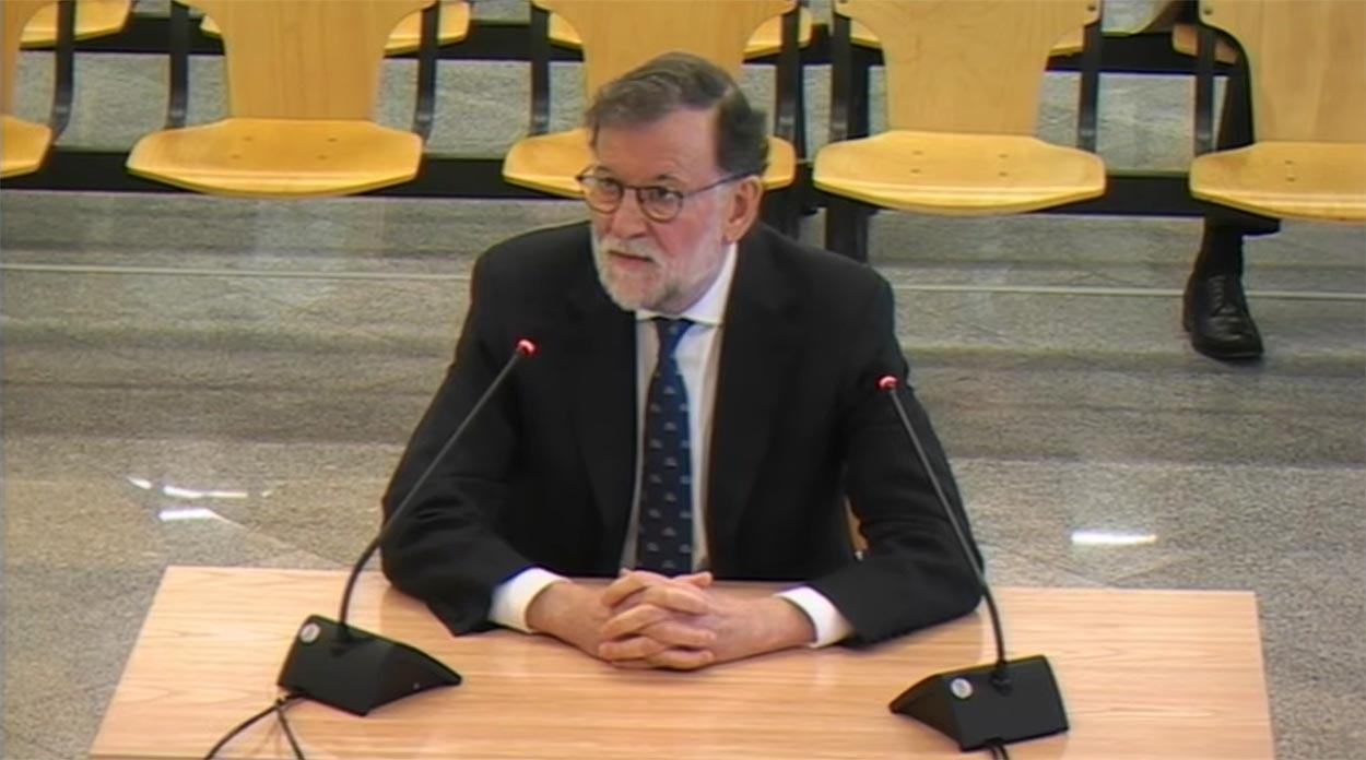 El expresidente del Gobierno, Mariano Rajoy, en el juicio del caso Kitchen