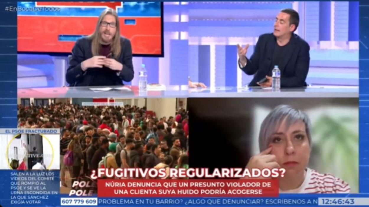 Pablo Fernández y Antonio Naranjo en 'En boca de todos'. Mediaset