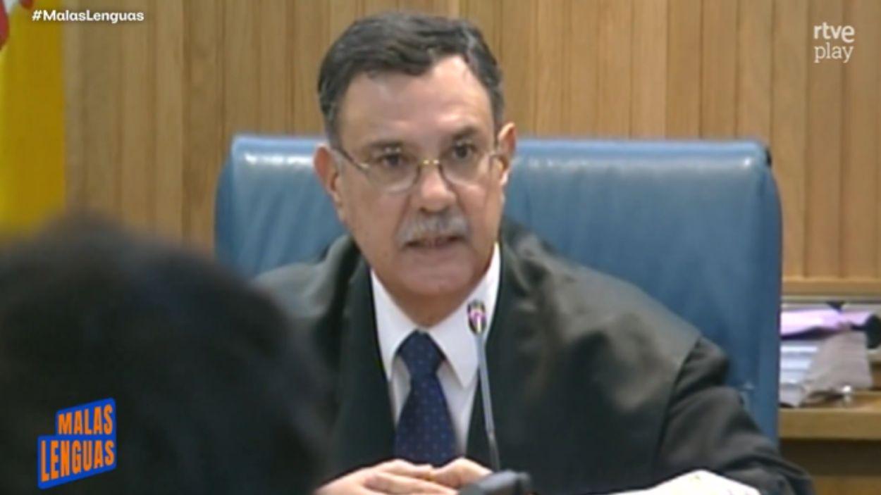 El juez Hurtado en el juicio por la Gürtel. TVE