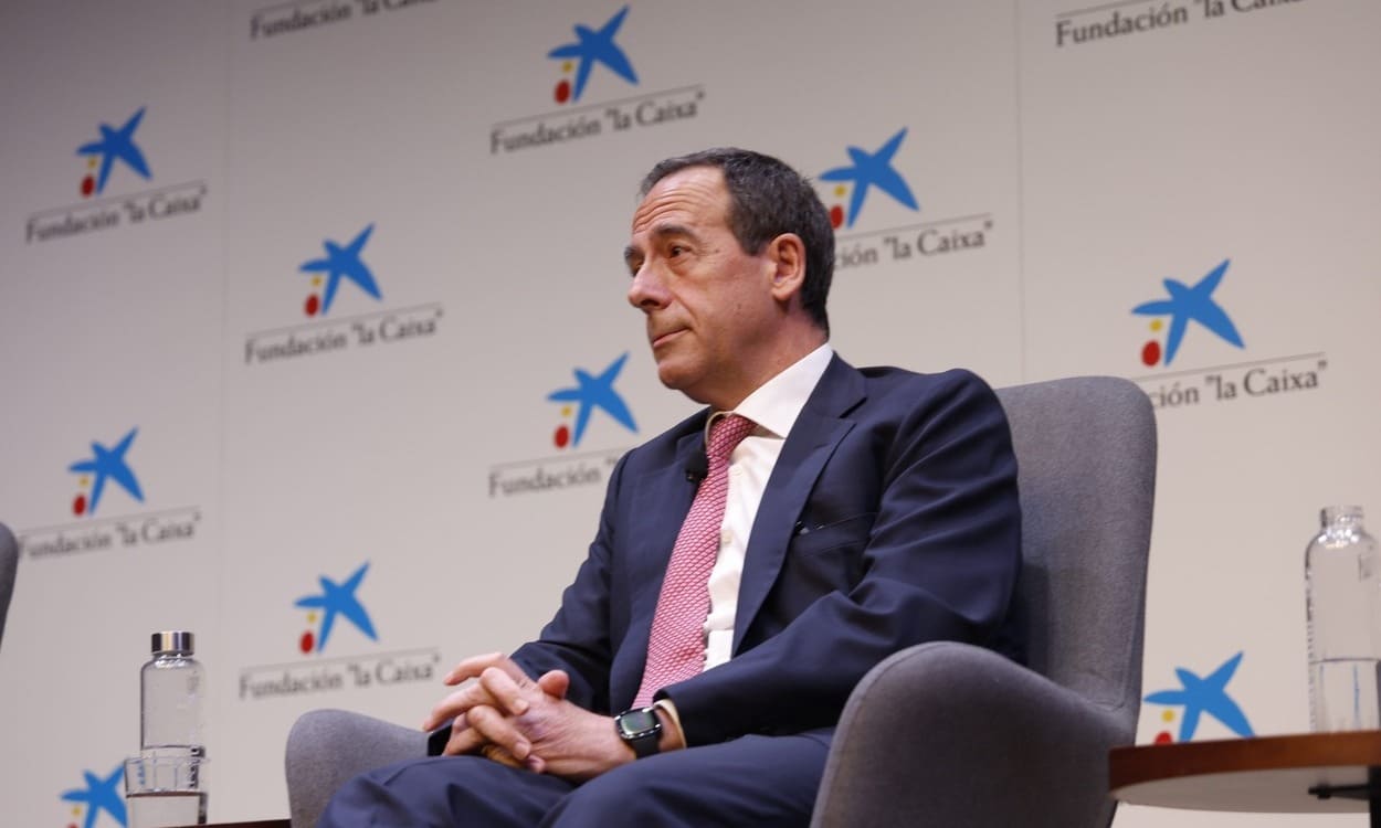 Gonzalo Gortázar durante su intervención en la Cátedra Economía y Sociedad de la Fundación “la Caixa”